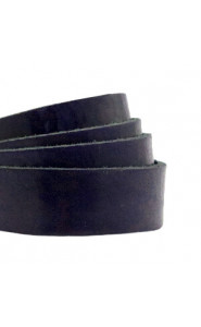 DQ leather flat 20mm Evening blue